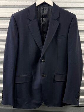 GUCCI AW17 Dark Navy Wool Mohair Slim Fit Blazer Jacket Sz IT 50R US 40R